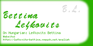 bettina lefkovits business card